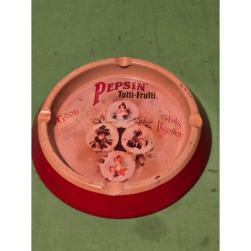 Vintage Pepsin Tin Ashtray England (LG-4)